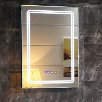 Огледало за баня LED с нагревател и индикатор за температура, 50х70 см
